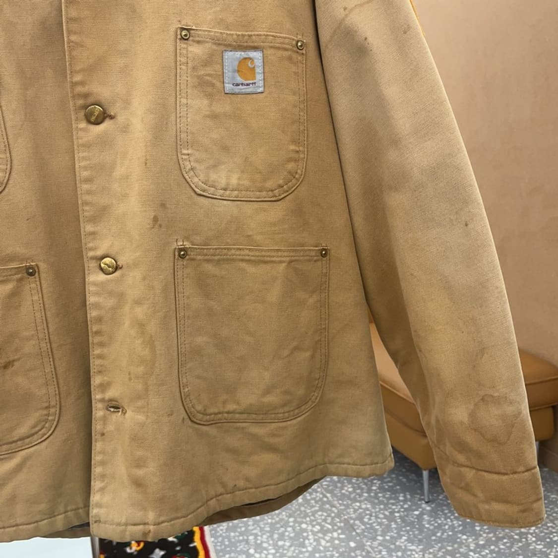 칼하트 빈티지 올드스쿨 패치 초어 디트로에드 워크자켓 C07692 상품이미지7