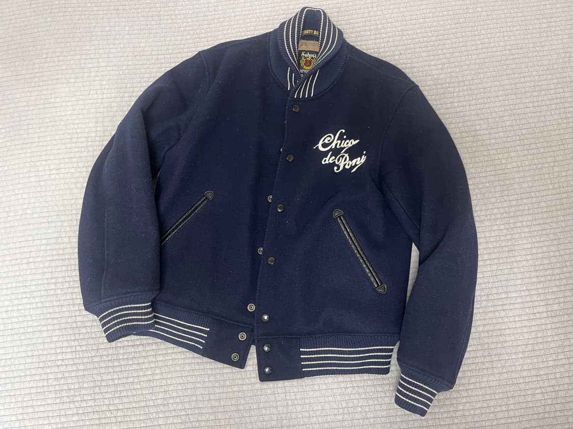 Schott 바시티 누빔 자켓 상품이미지1