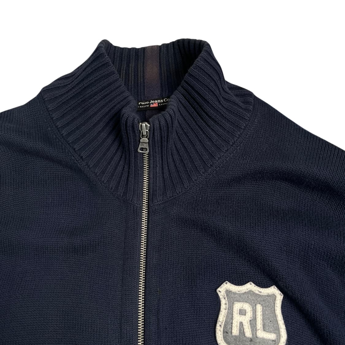 폴로 진스 RL67 쉴드 패치 니트 집업 상품이미지3