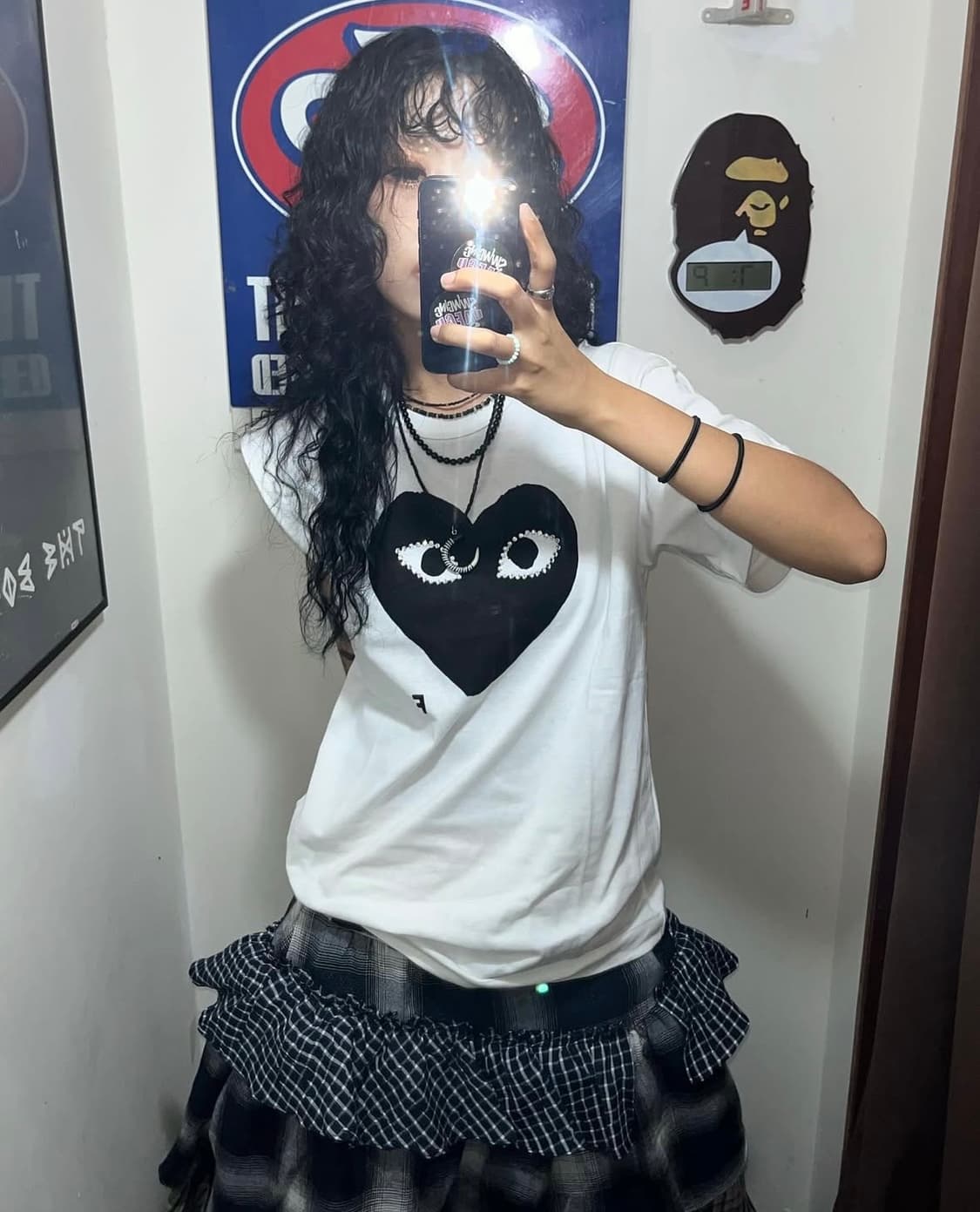 새상품) 꼼데가르송 큐빅 반팔 티셔츠 상품이미지1