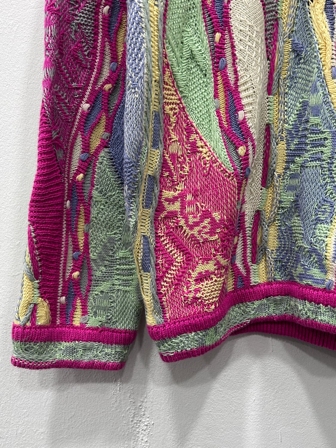 Vintage 쿠지스타일 에스닉 멀티컬러 케이블니트 상품이미지4