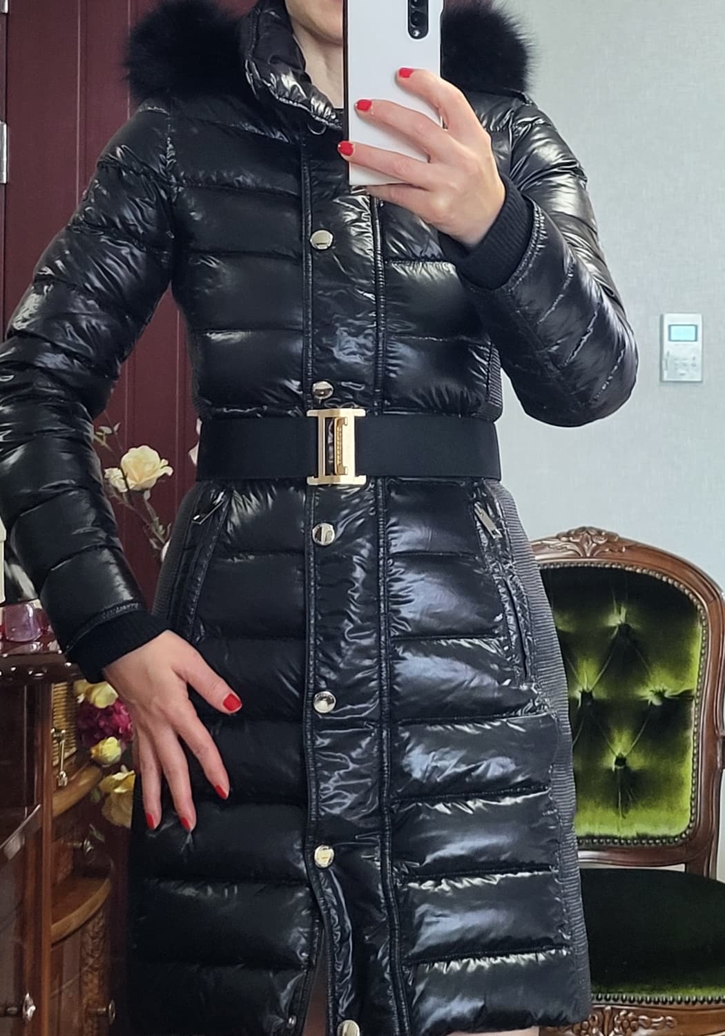 정품 버버리 유광 패딩 애비데일 아비데일 폭스 퍼  상품이미지3