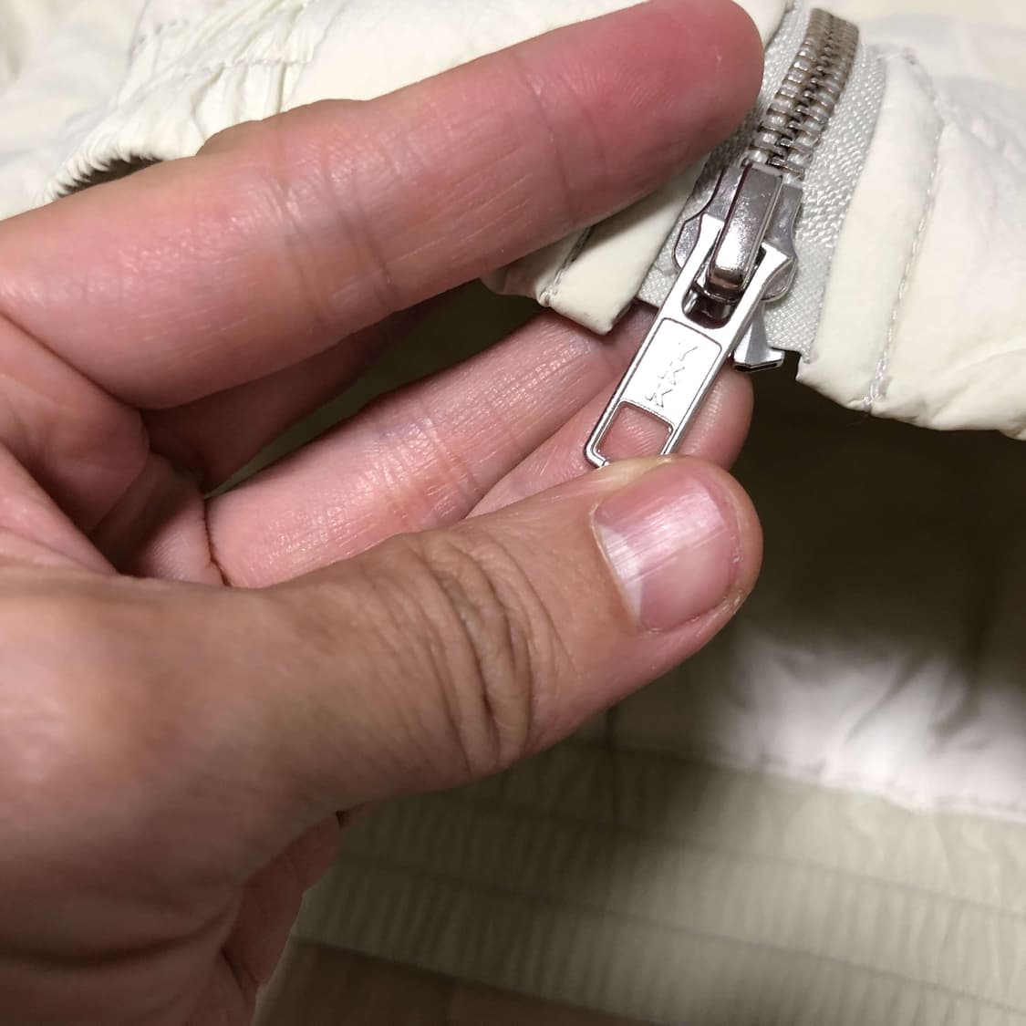 (M) 인사일런스 INSILENCE 미니멀 패디드 블루종 크림 점퍼 자켓 상품이미지5