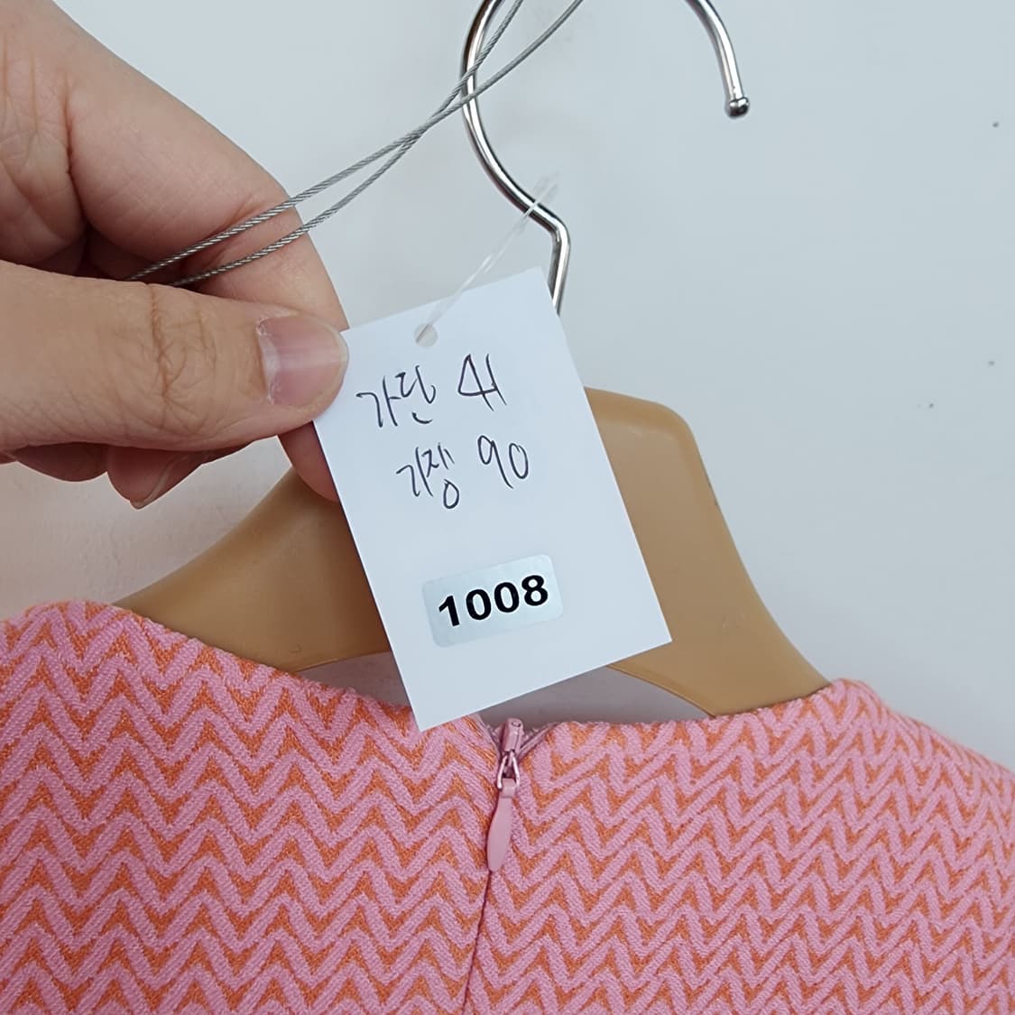 핑크 트위드 더블 버튼 원피스 상품이미지7