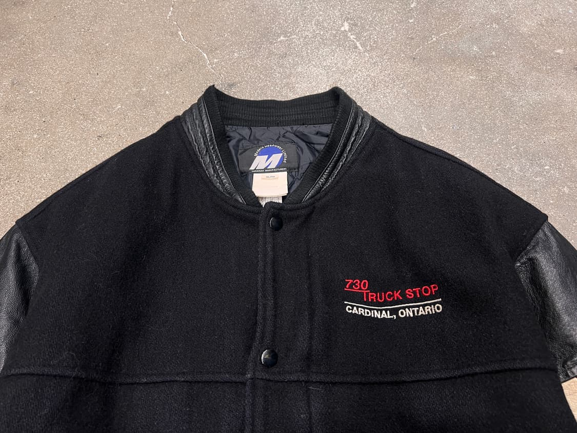 빈티지 캐나다 레이싱 가죽 울 바시티 자켓 상품이미지3