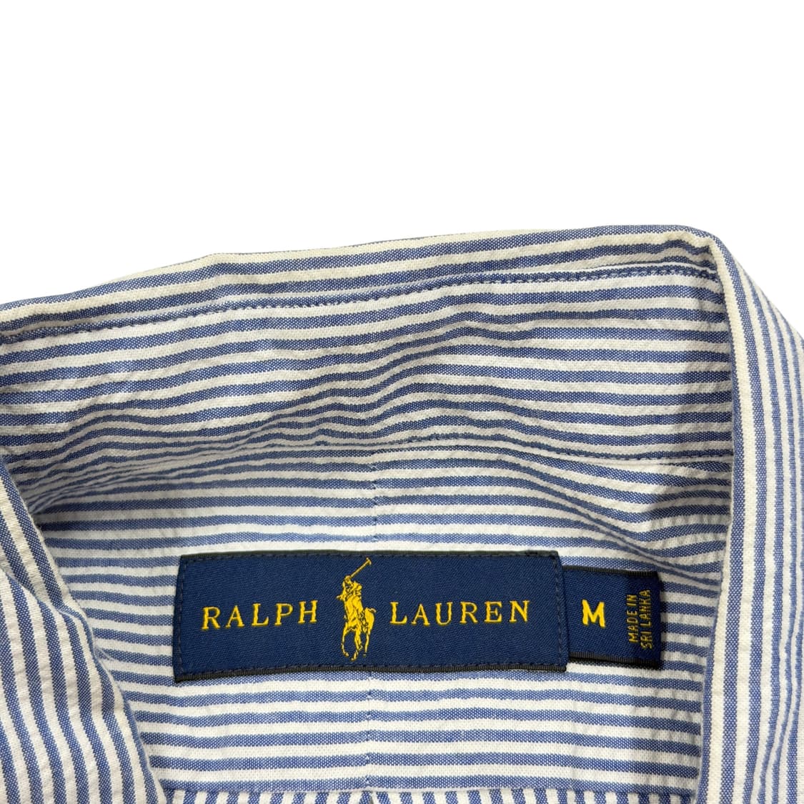 폴로 랄프로렌 시어서커 핑크포니 스트라이프 반팔셔츠 남방 M 상품이미지4