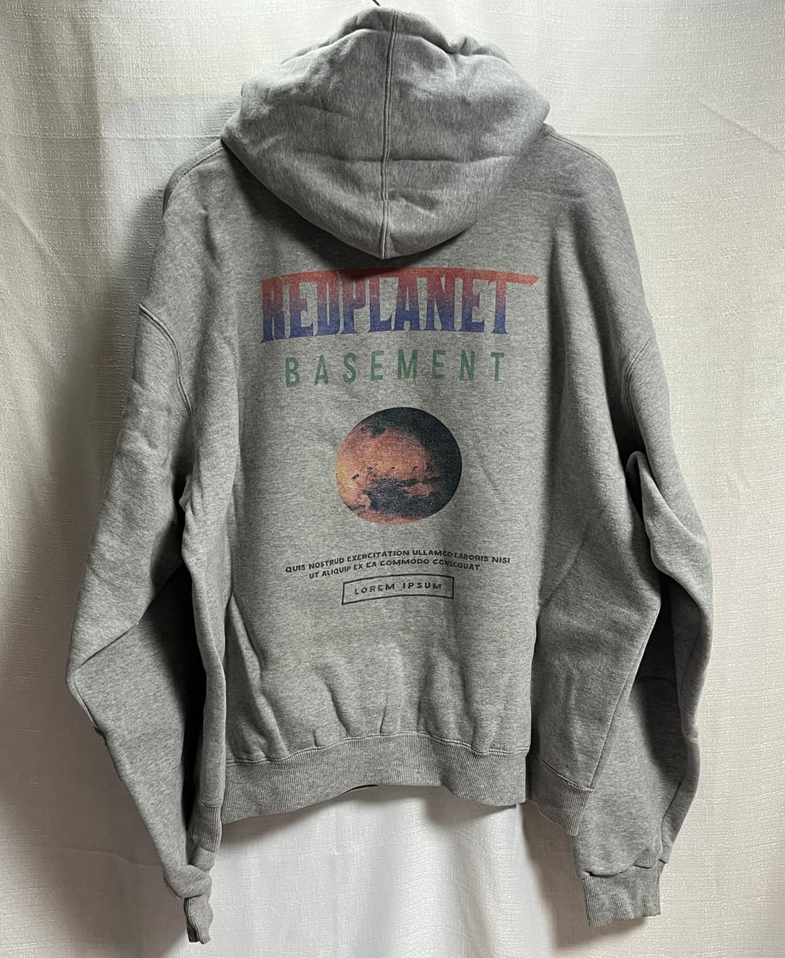 ONA 베이스먼트 회색 오버핏 후드티 L 상품이미지5