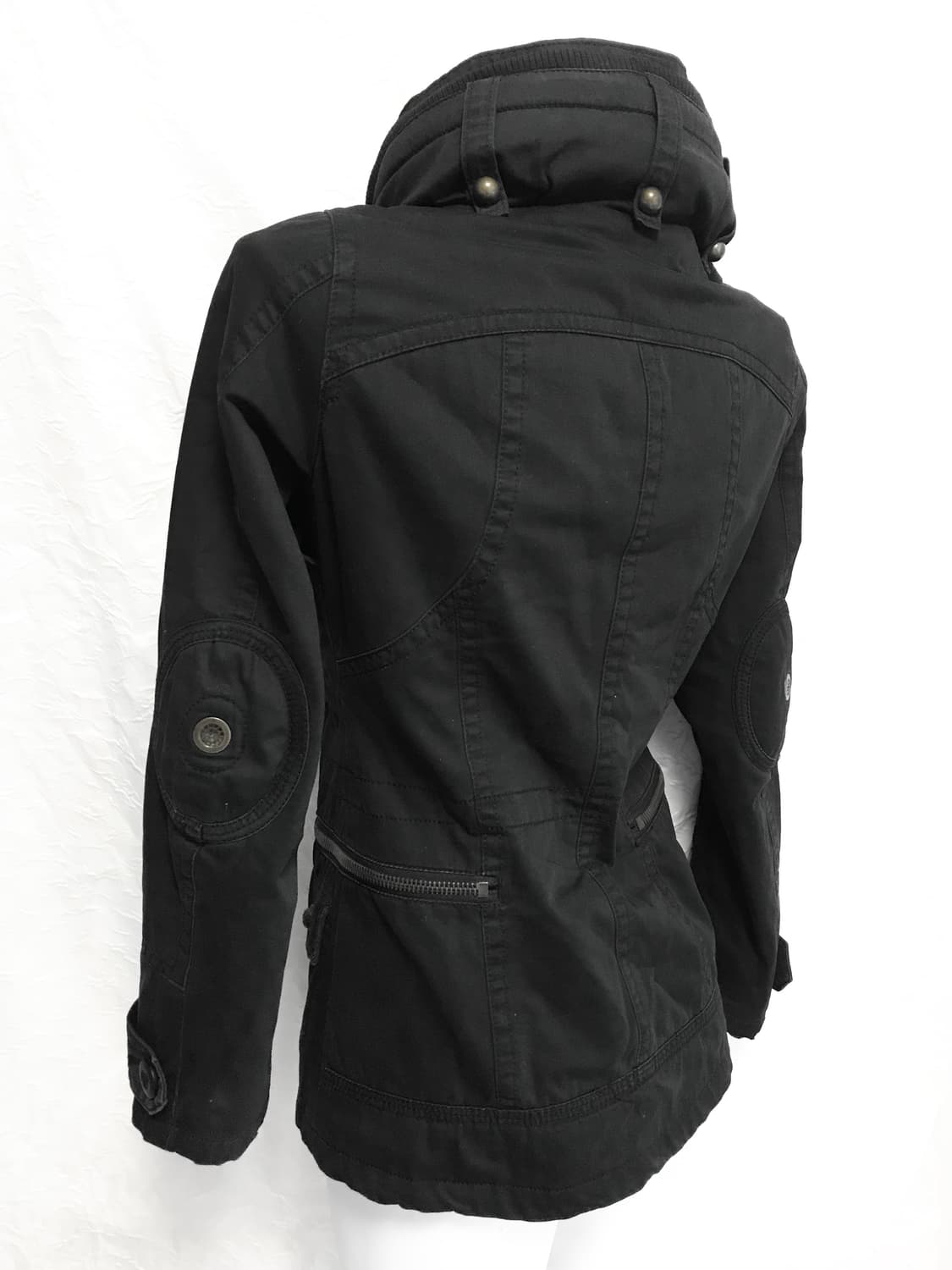 빈티지 y2k 펑크 지퍼 디테일 하이넥 후드 점퍼 자켓 상품이미지5