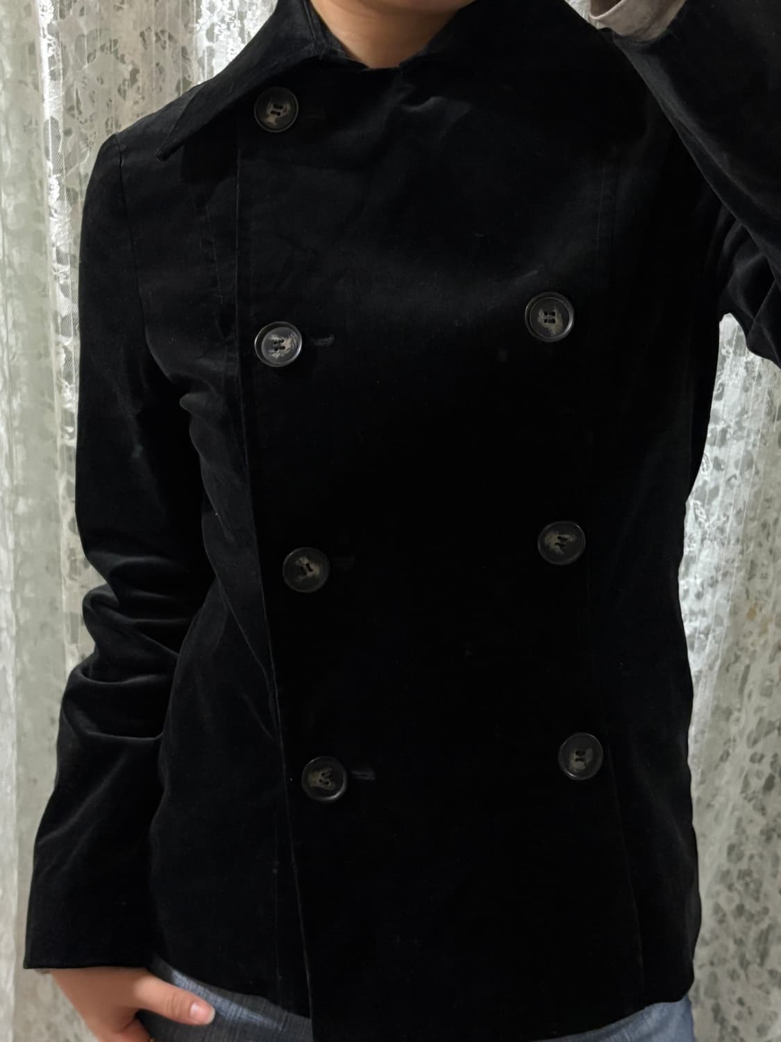 Black velvet jacket 상품이미지3