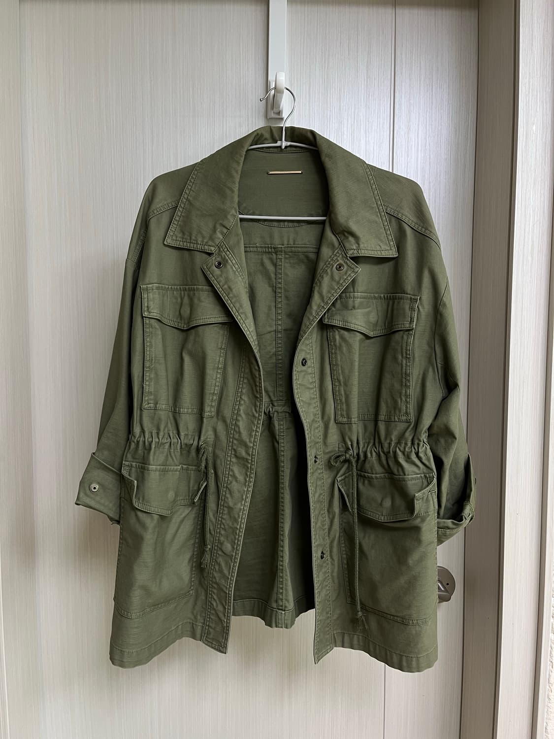 일본빈티지 카키자켓 체크 플리스 미디치마 키프링백 하구미 모리걸 상품이미지3