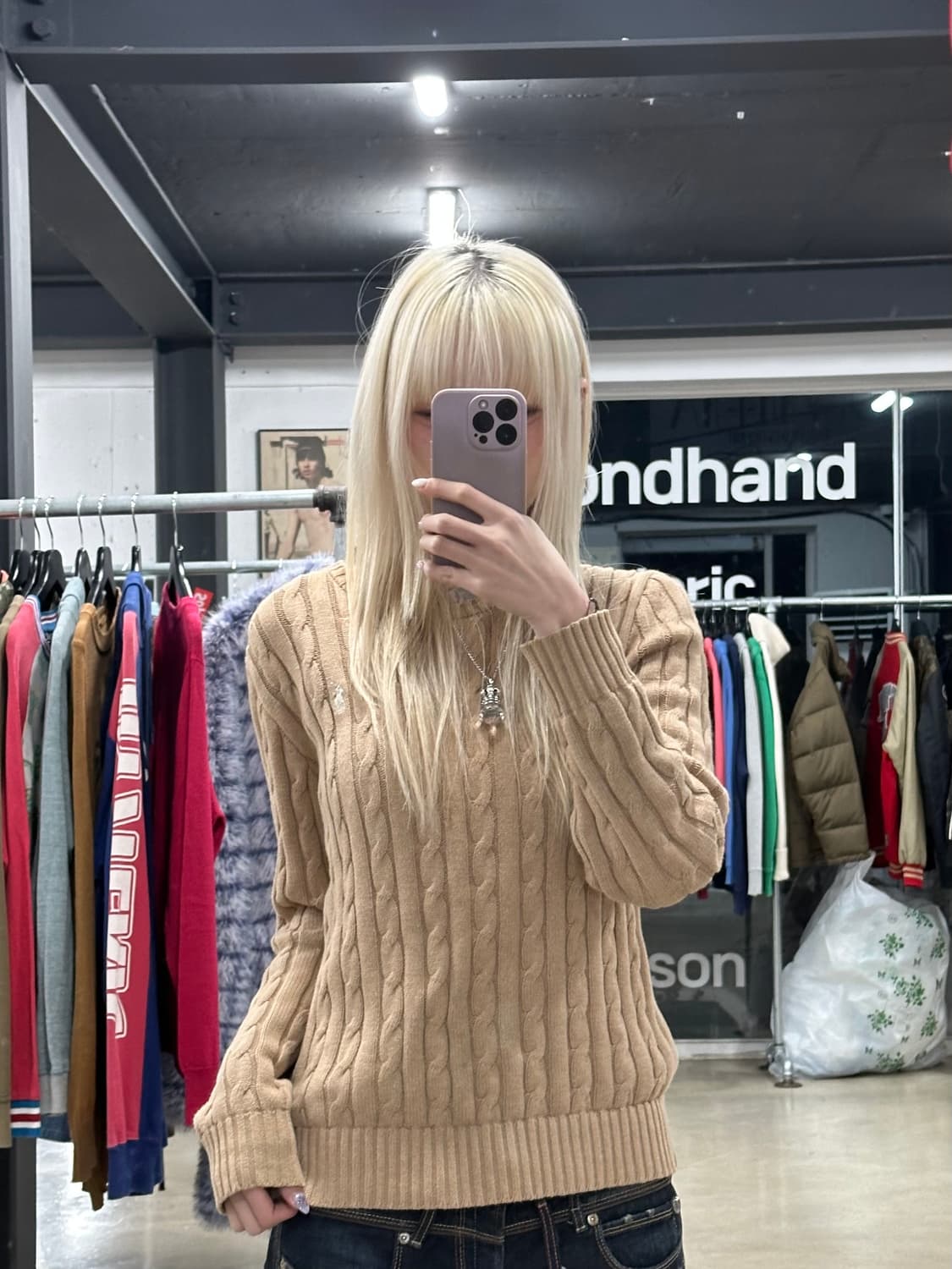 폴로 랄프로렌 베이지 니트 상품이미지1