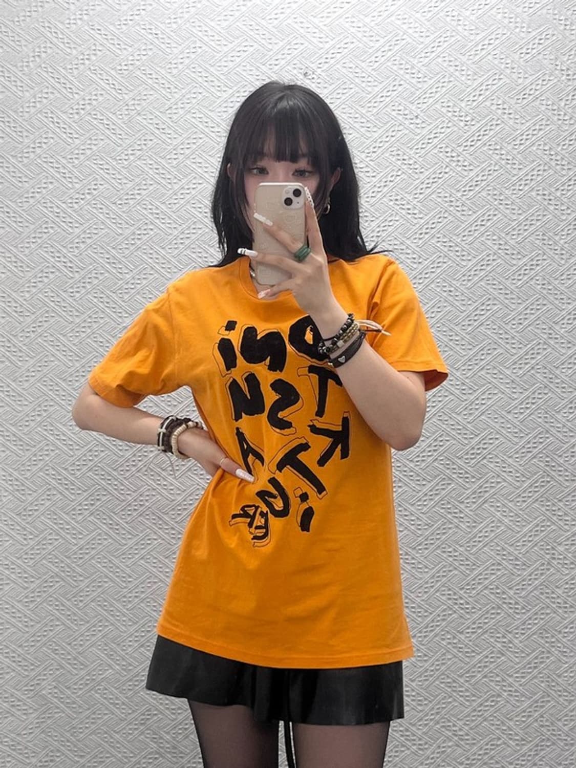 오니츠카 타이거 올드스쿨 스트릿 펑크 오렌지 반팔티 95 C10781 상품이미지1