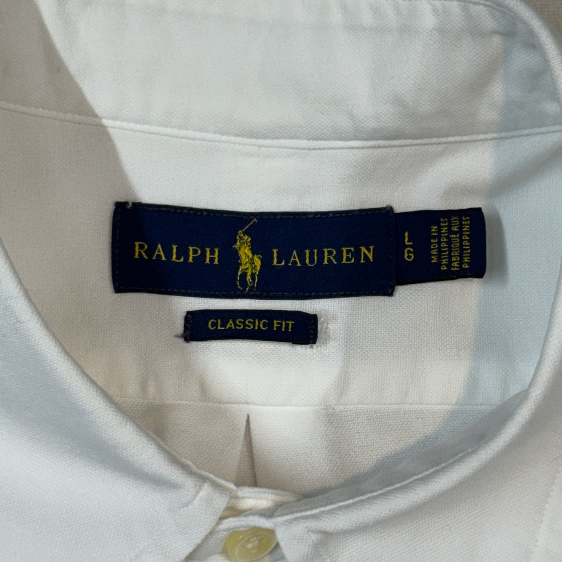 L) 폴로 랄프로렌 클래식핏 화이트 옥스포드 셔츠 T90 상품이미지6