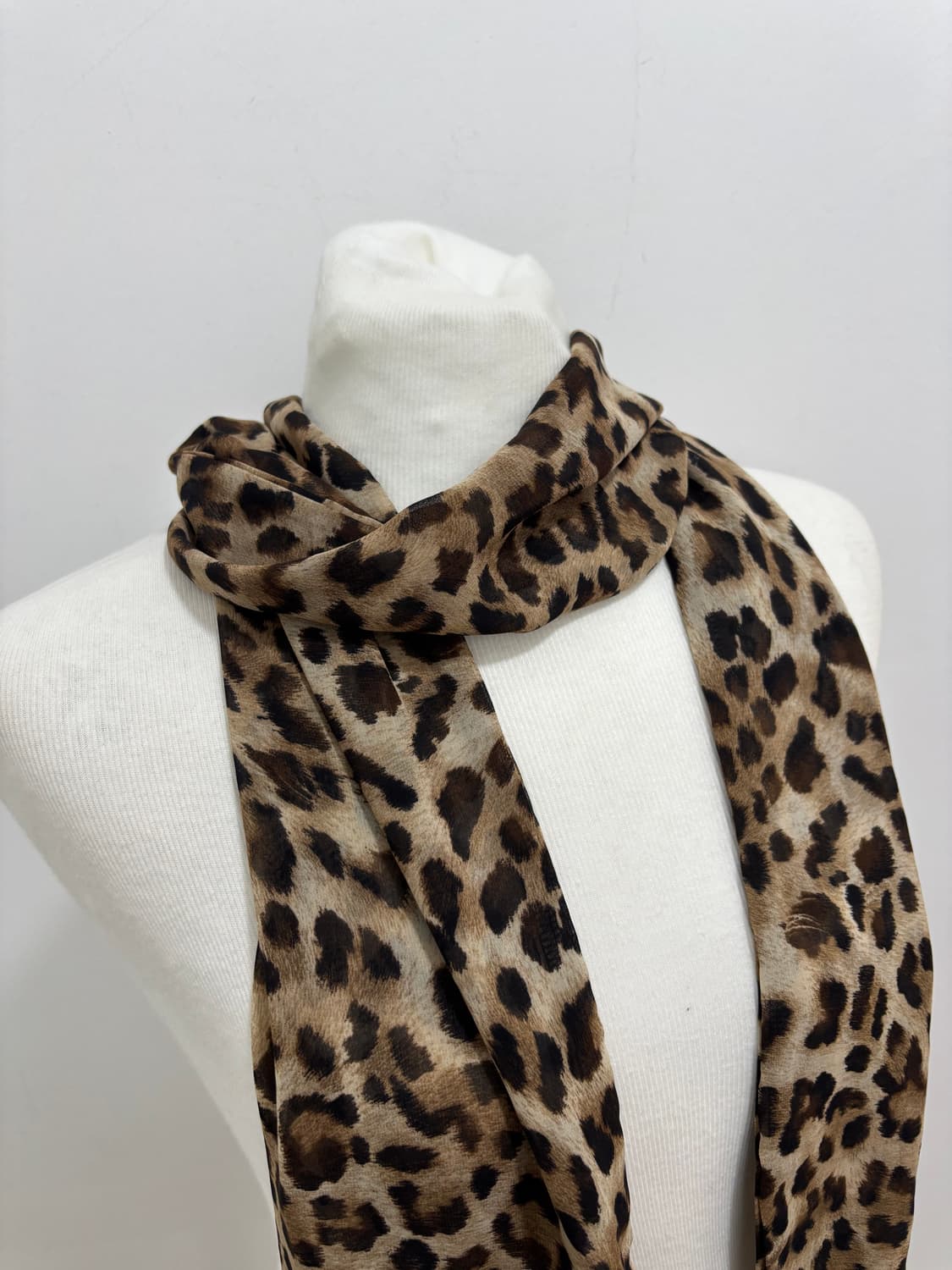 cecil mcbee 브라운 호피 레오파드 머플러 스커프 상품이미지2