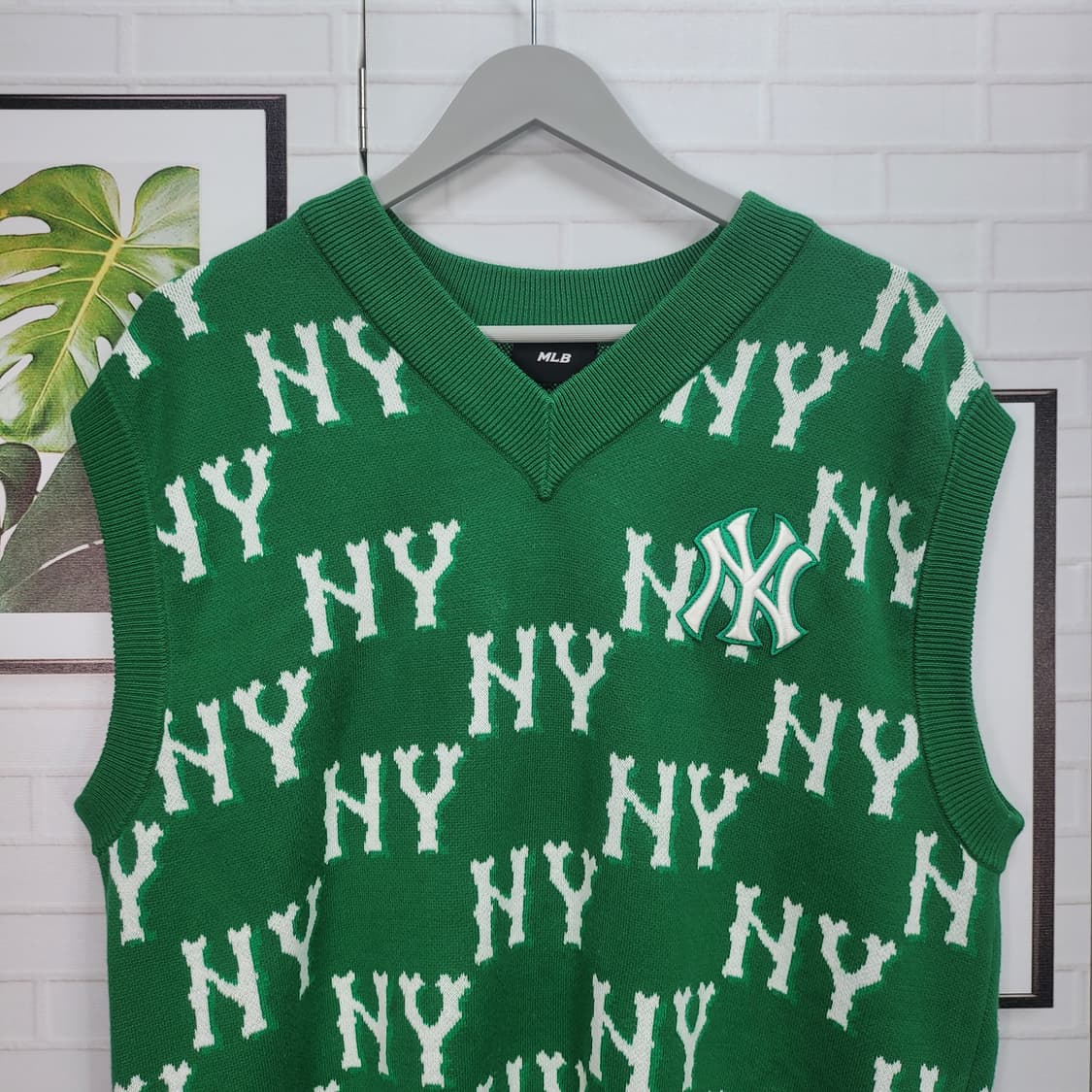 MLB 엠엘비 클래식 모노그램 전판패턴 베스트 조끼 남여공용 M사이즈 상품이미지2