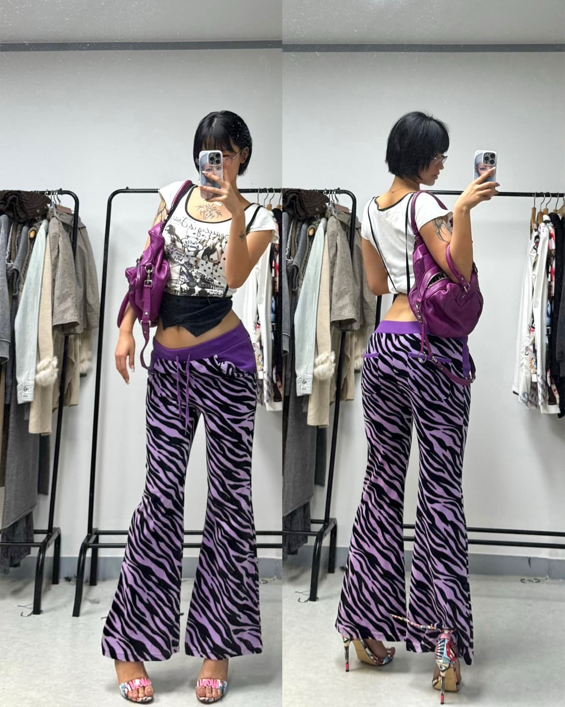 벨벳 갸루스웻팬츠  상품이미지1