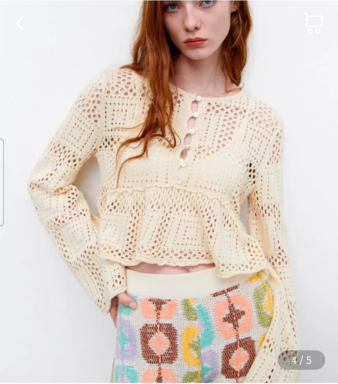 자라(ZARA) 크로셰 니트탑 상품이미지2