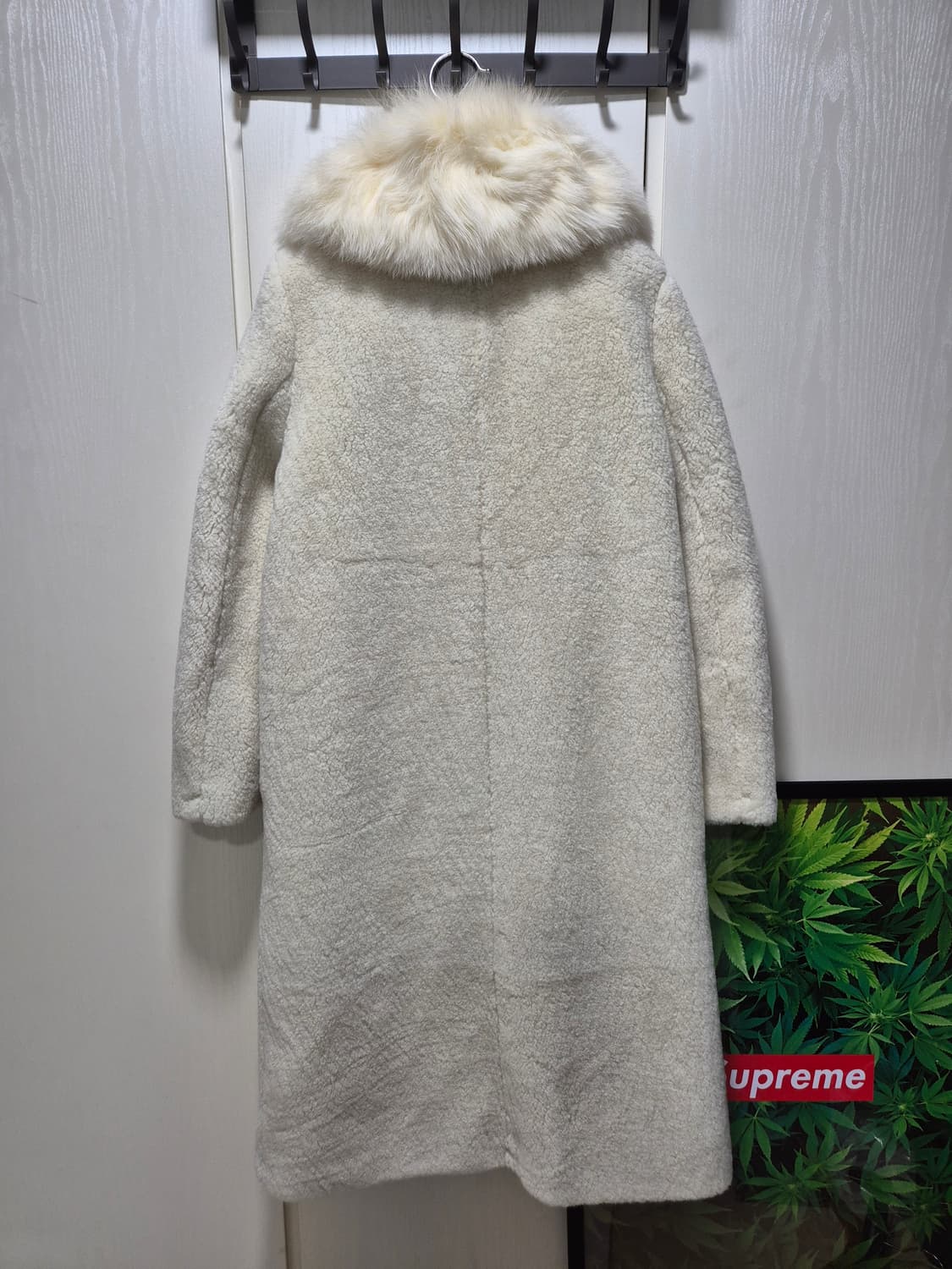 (새상품)itov 아이토브 퍼 카라 코트 아이보리 상품이미지10