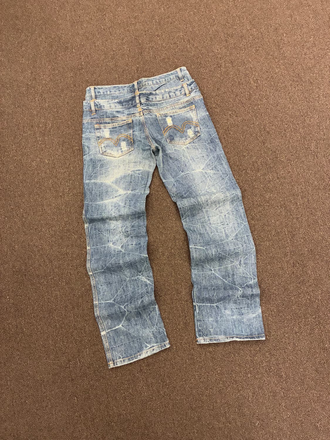 OS)Japanese vintage 여성 데미지 디테일 부츠컷 데님팬츠 상품이미지9