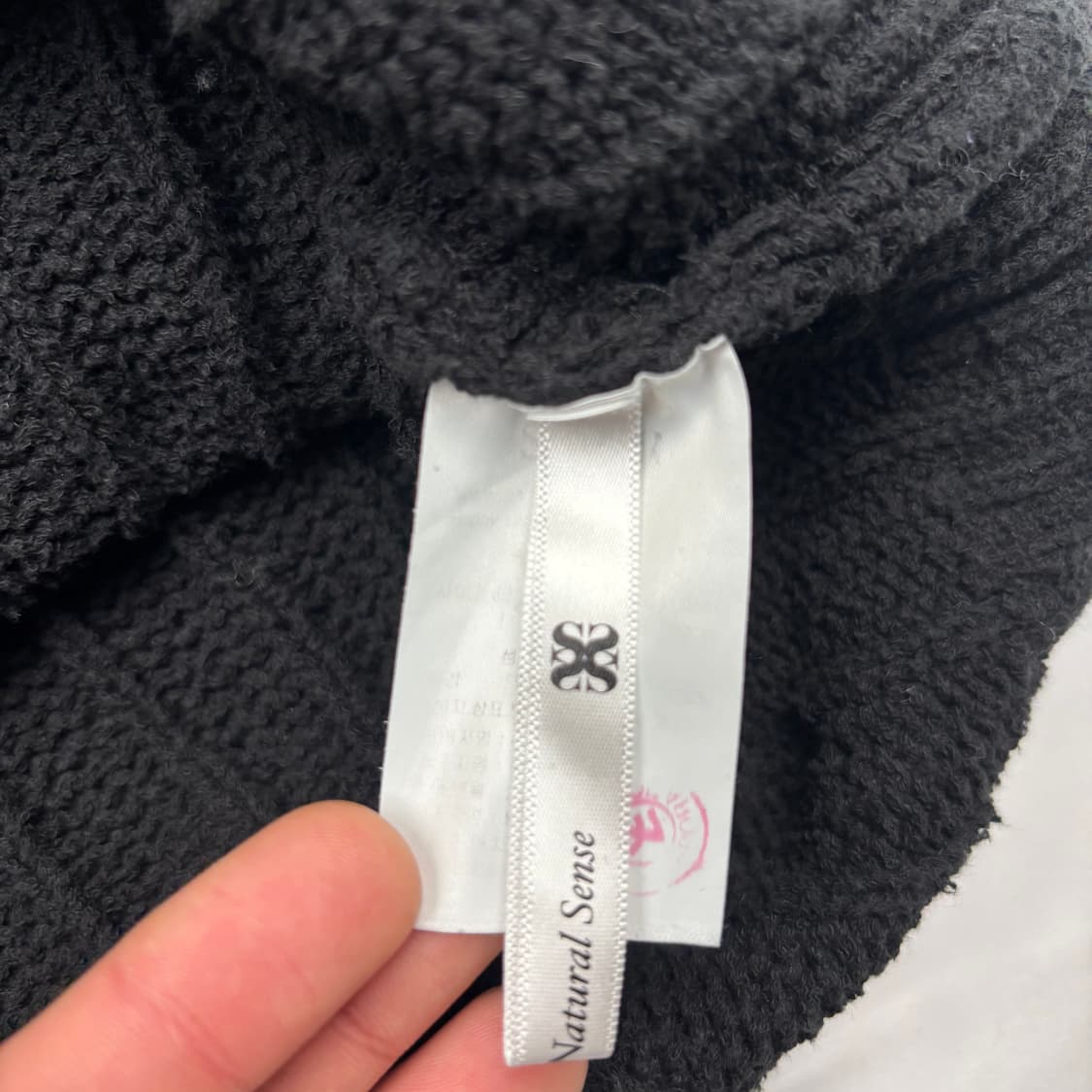 세터 파로 오버 사이즈 블랙 가디건 L 상품이미지8