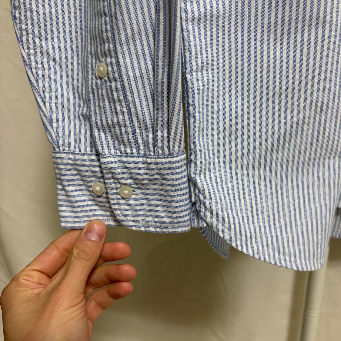 유니클로 옥스포드 스트라이프 셔츠 / 소라, L 상품이미지5