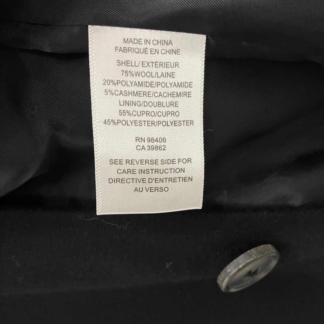 띠어리 벨빈 울 블렌드 히든 싱글 코트 M 상품이미지7