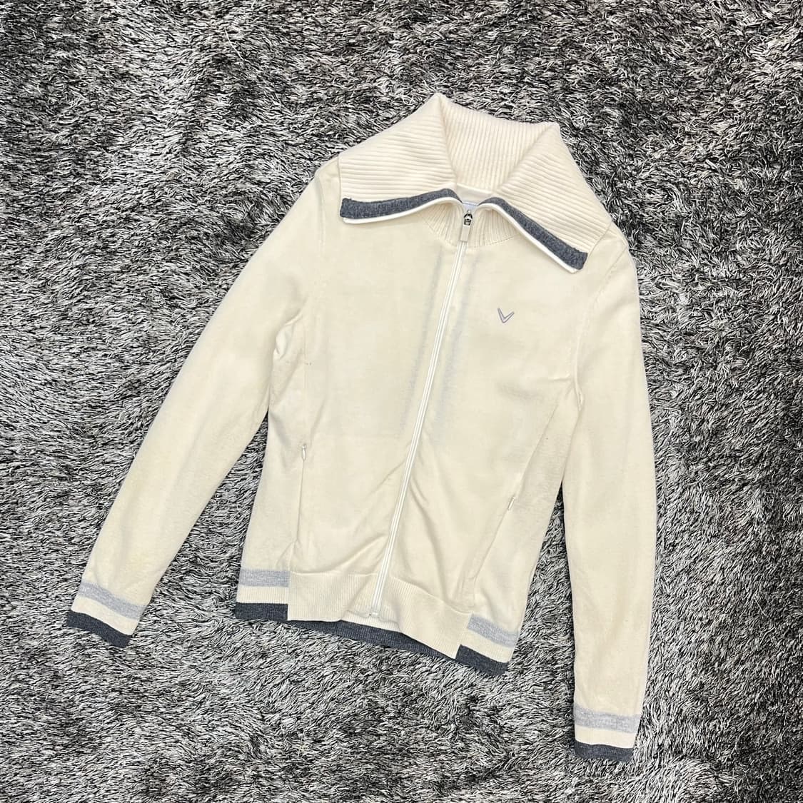 캘러웨이 자가드 여성 울 오픈 가디건 자켓 (90) 상품이미지1