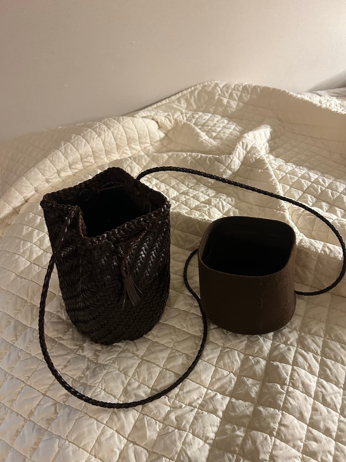 드래곤디퓨전 드래곤백 폼폼 더블 복조리 점프 백 다크브라운 + 이너백 상품이미지1