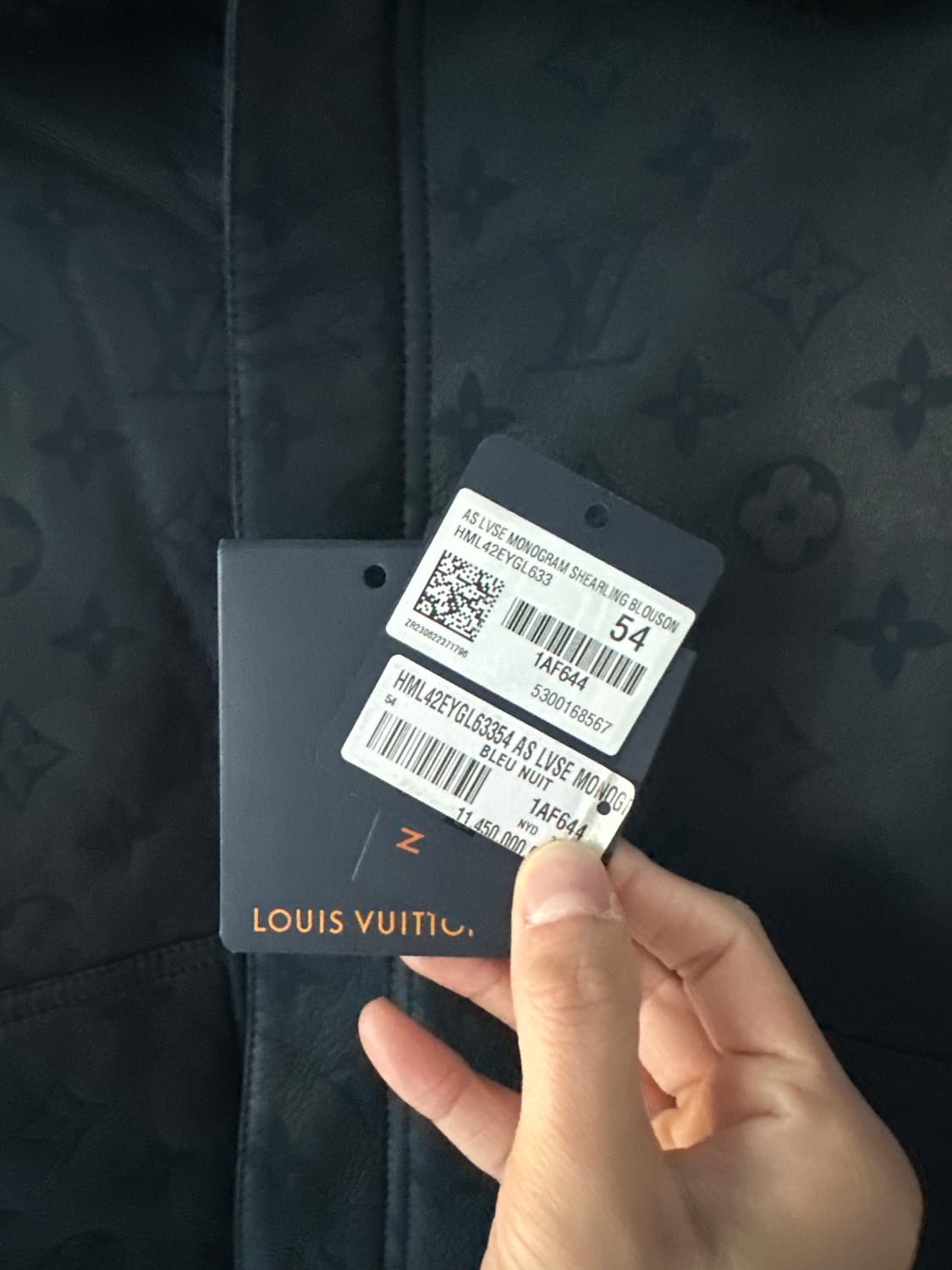 [54사이즈] 루이비통 시어링 자켓 무스탕 네이비 상품이미지6