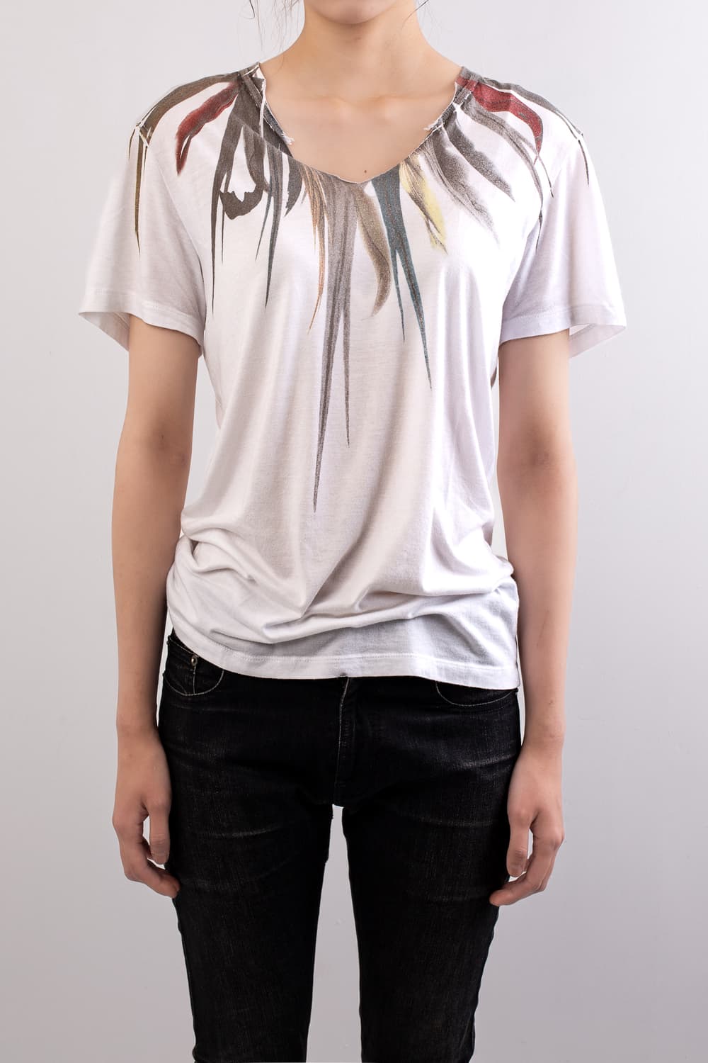 14TH ADDICITION FEATHER PRINT T-SHIRT 상품이미지6