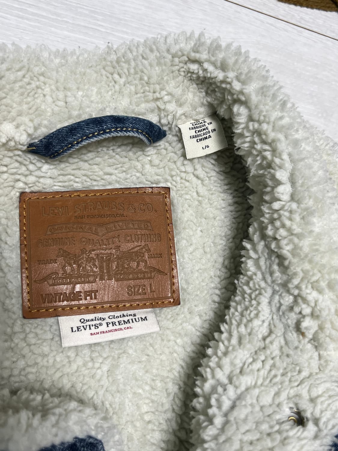 리바이스 쉐르파 데님 자켓 L 상품이미지4