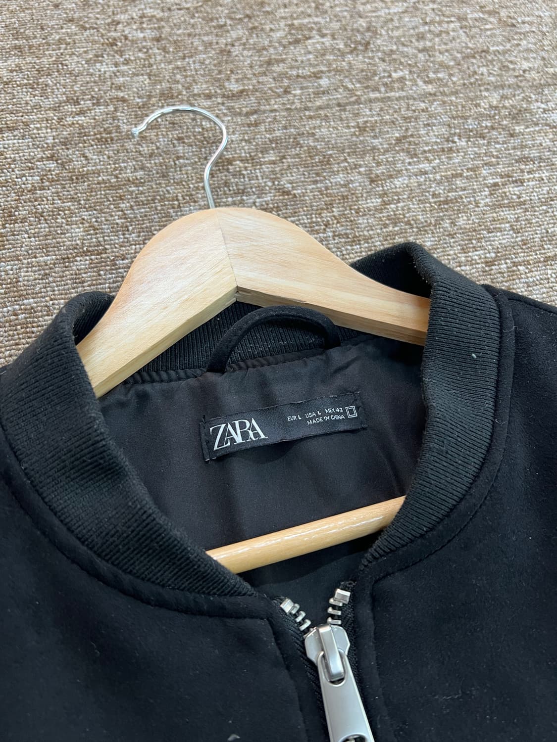 자라 스웨이드 블루종 자켓 L 상품이미지3
