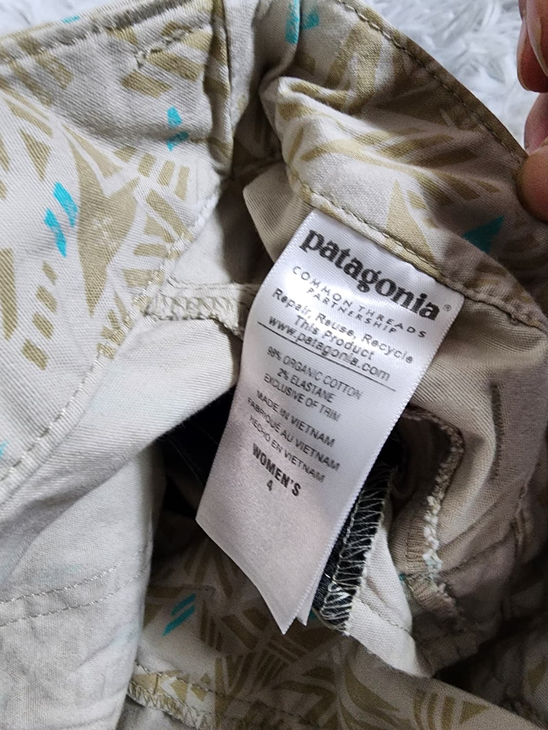 파타고니아 벵가 락 패턴 여성 바지 상품이미지5