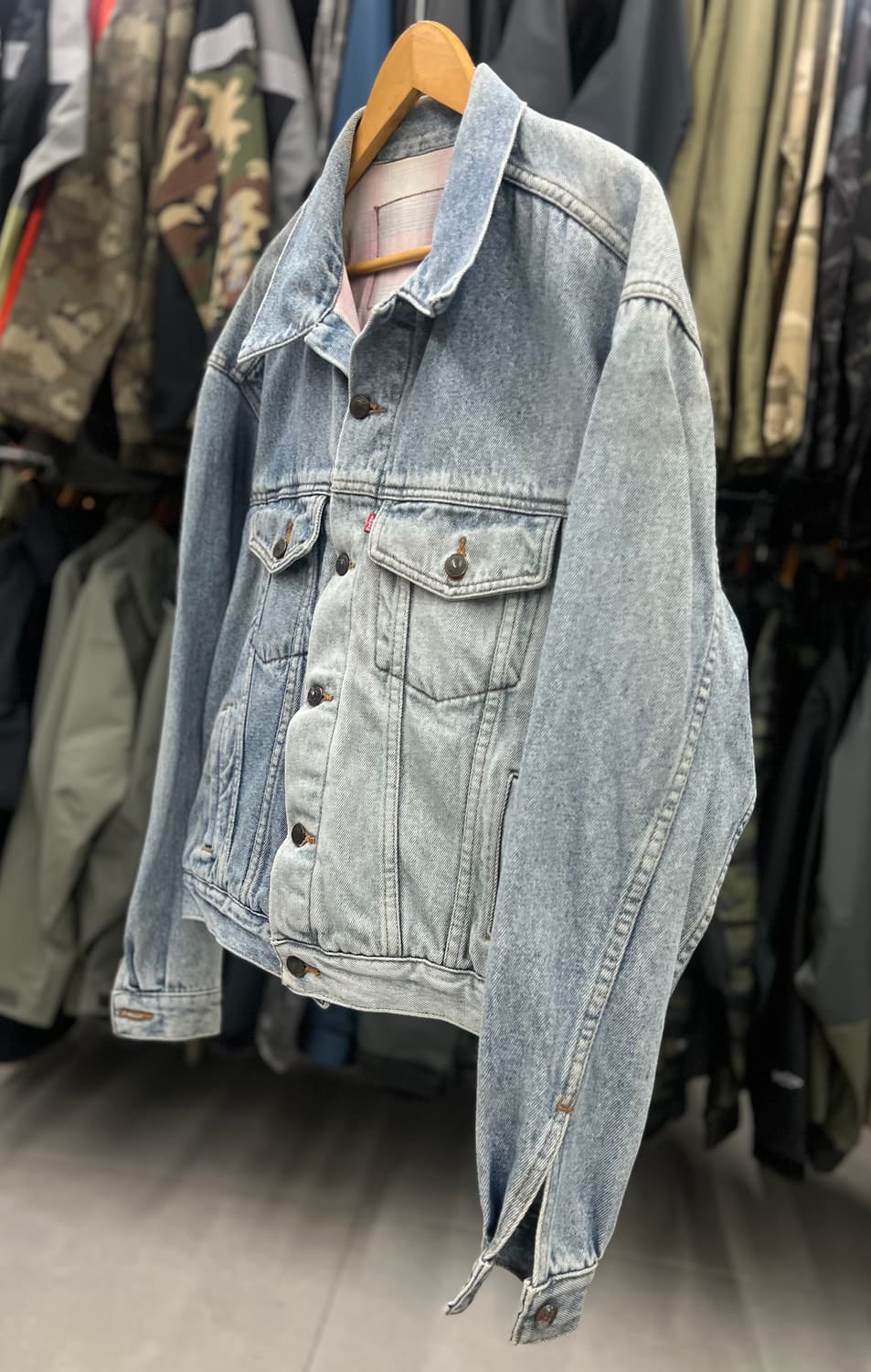 80-90's빈티지 리바이스(Levi's) 70506 데님 트러커 자켓 상품이미지8