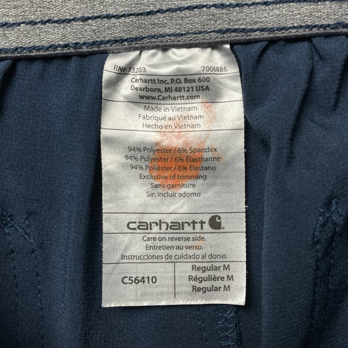 CARHART 칼하트 네이비 밴딩 스크럽 워크 팬츠 A00933 상품이미지10