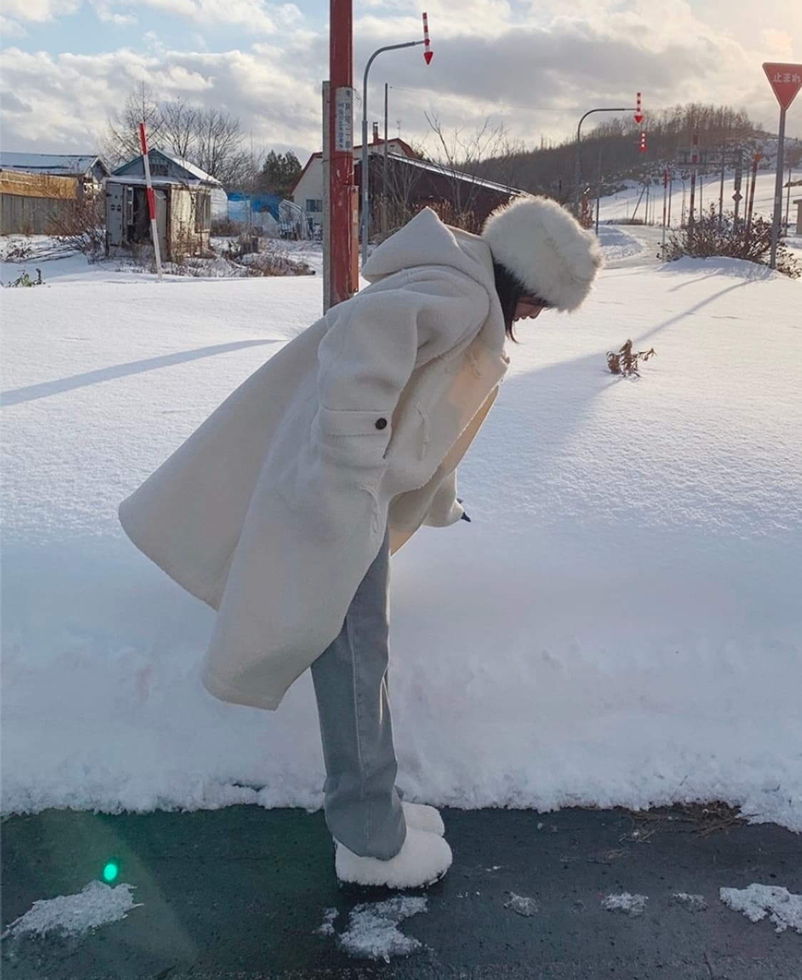 갸루 퍼 햇 인조모피 모자 상품이미지2