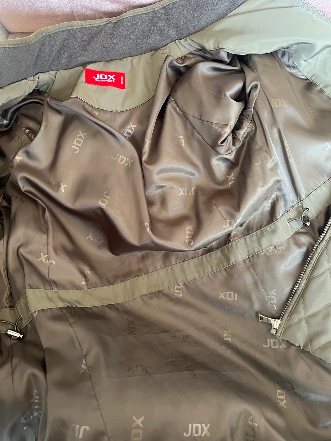 제이디엑스 JDX 여성 카키 누빔점퍼 후드집업점퍼 상품이미지6