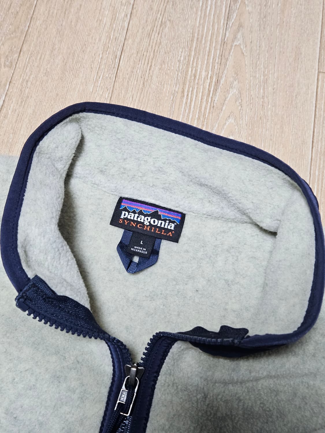 1회 파타고니아 신칠라 집업 자켓 플리스 후리스 오트밀 헤더 상품이미지5