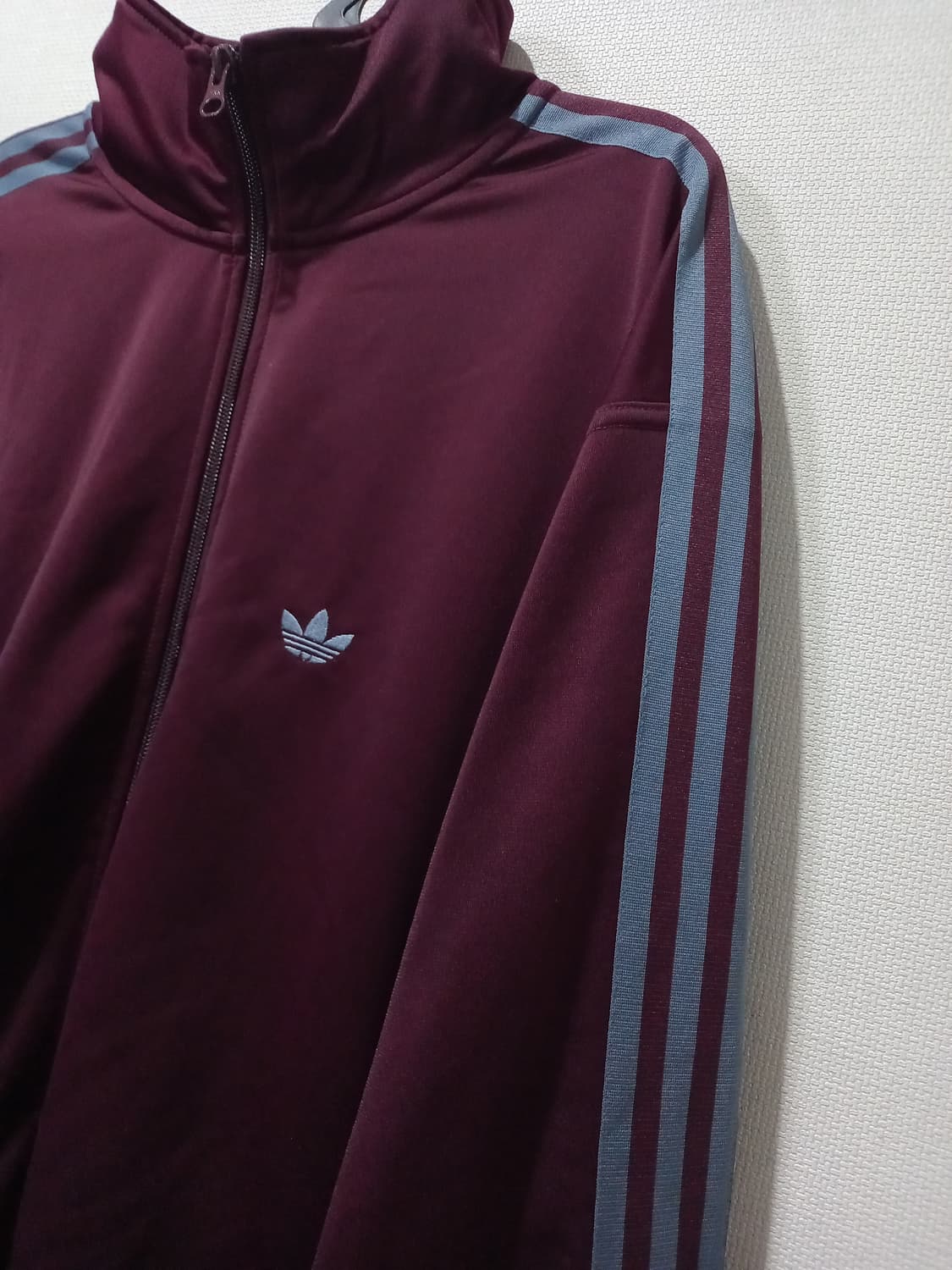 아디다스 BB트랙탑 마룬 와인 버건디 저지 져지집업 95/M 상품이미지2