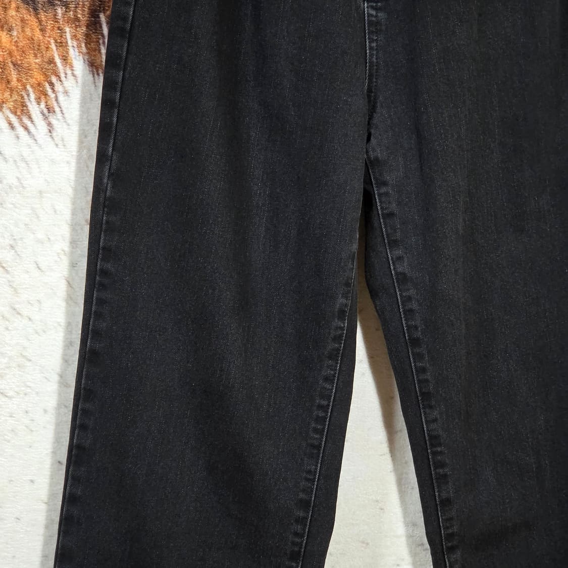 빈티지 흑청 와이드 데님팬츠 상품이미지3