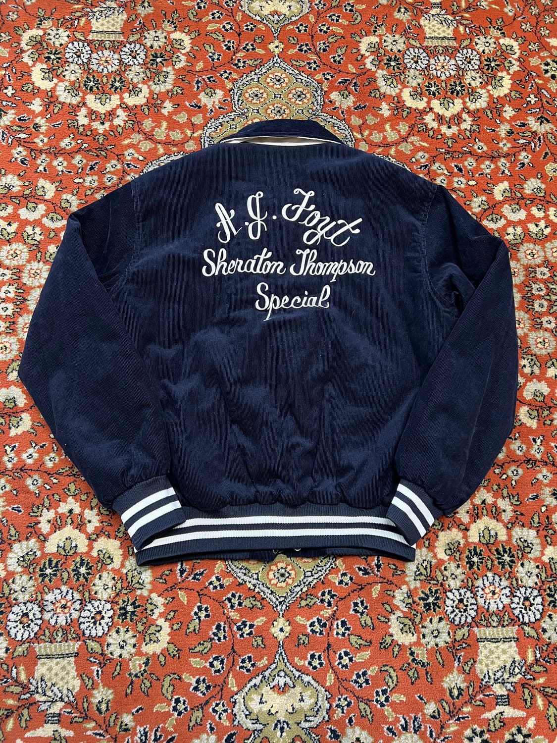 [F] 노마드 코듀로이 바시티 자켓 네이비 상품이미지2