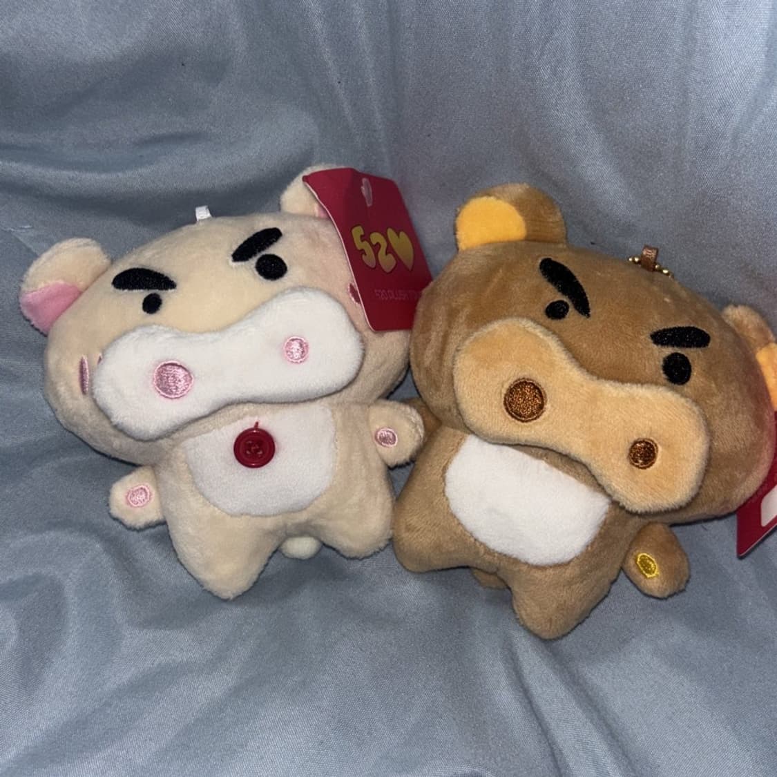 (세트할인) 부리부리리락쿠마 코리락쿠마 짱구 인형 우정 커플 키링 상품이미지1