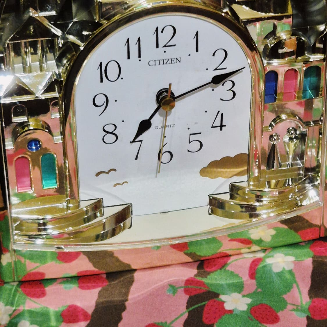 90s 시티즌 해와 달 골드돔 판타지 탁상 시계 상품이미지8