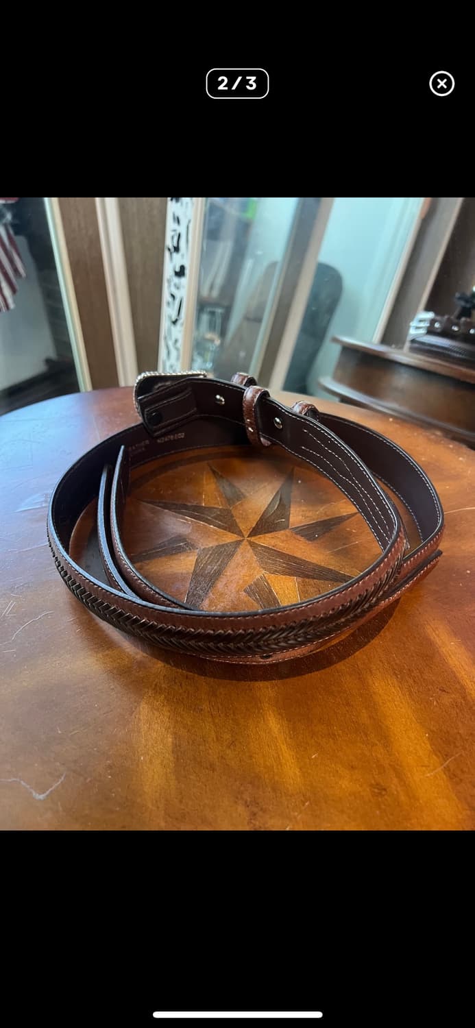 웨스턴 스타일 가죽 벨트 상품이미지3