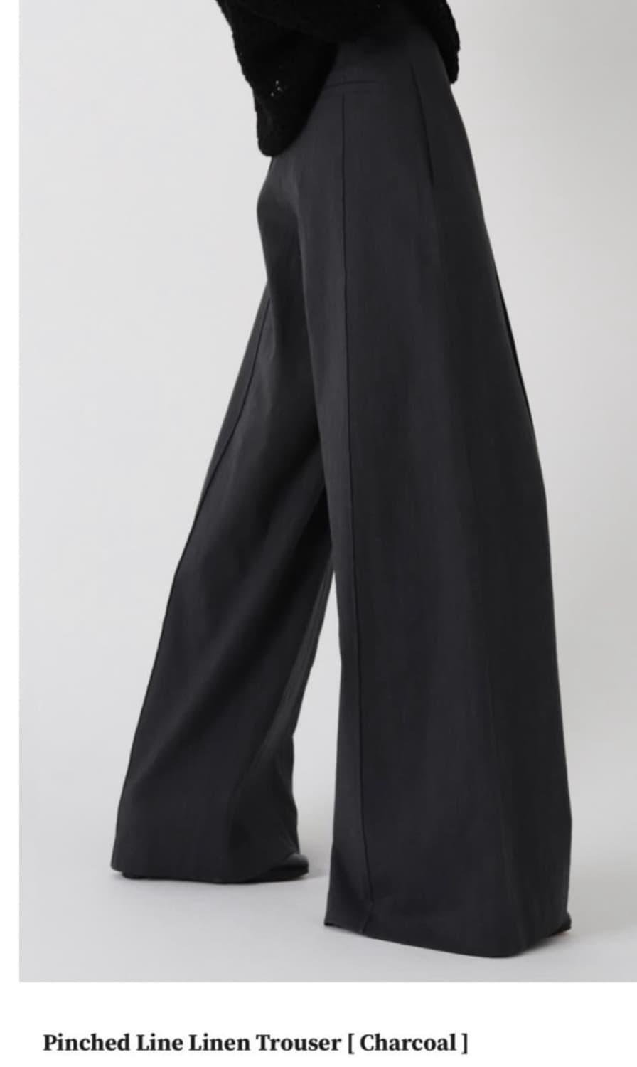 트리밍버드) Pinched Line Linen Trouser CH L 상품이미지1