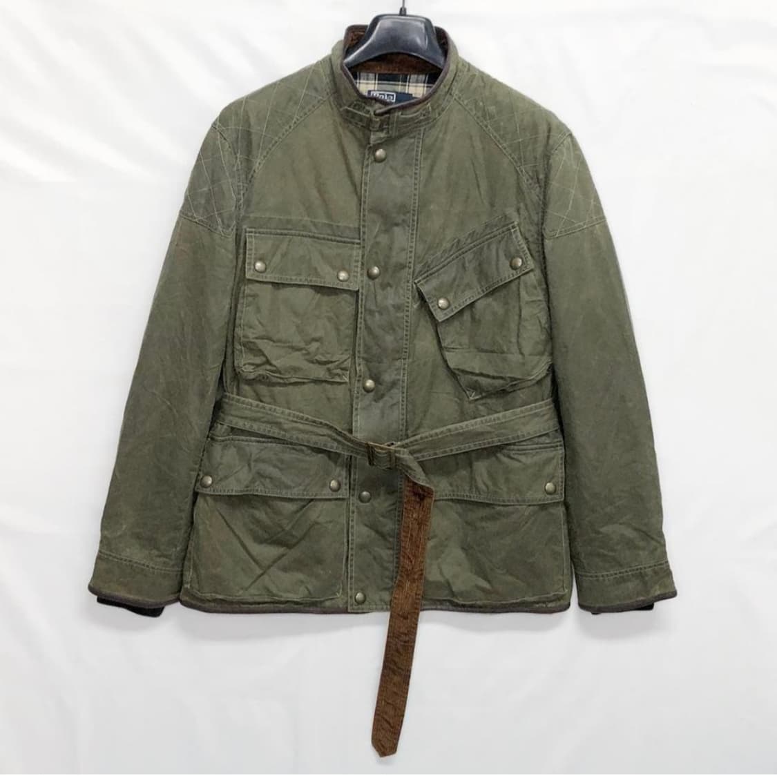 폴로 랄프로렌 왁스 벨티드 바이커자켓/105사이즈 상품이미지1