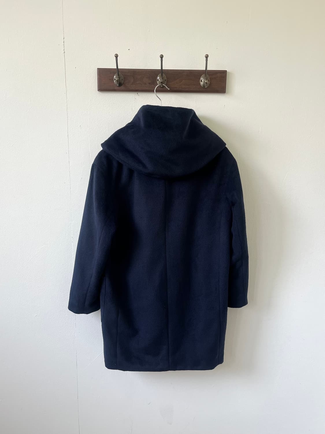 HK WORKS LONDON 네이비 프릴 후드 캐시미어코트 상품이미지4