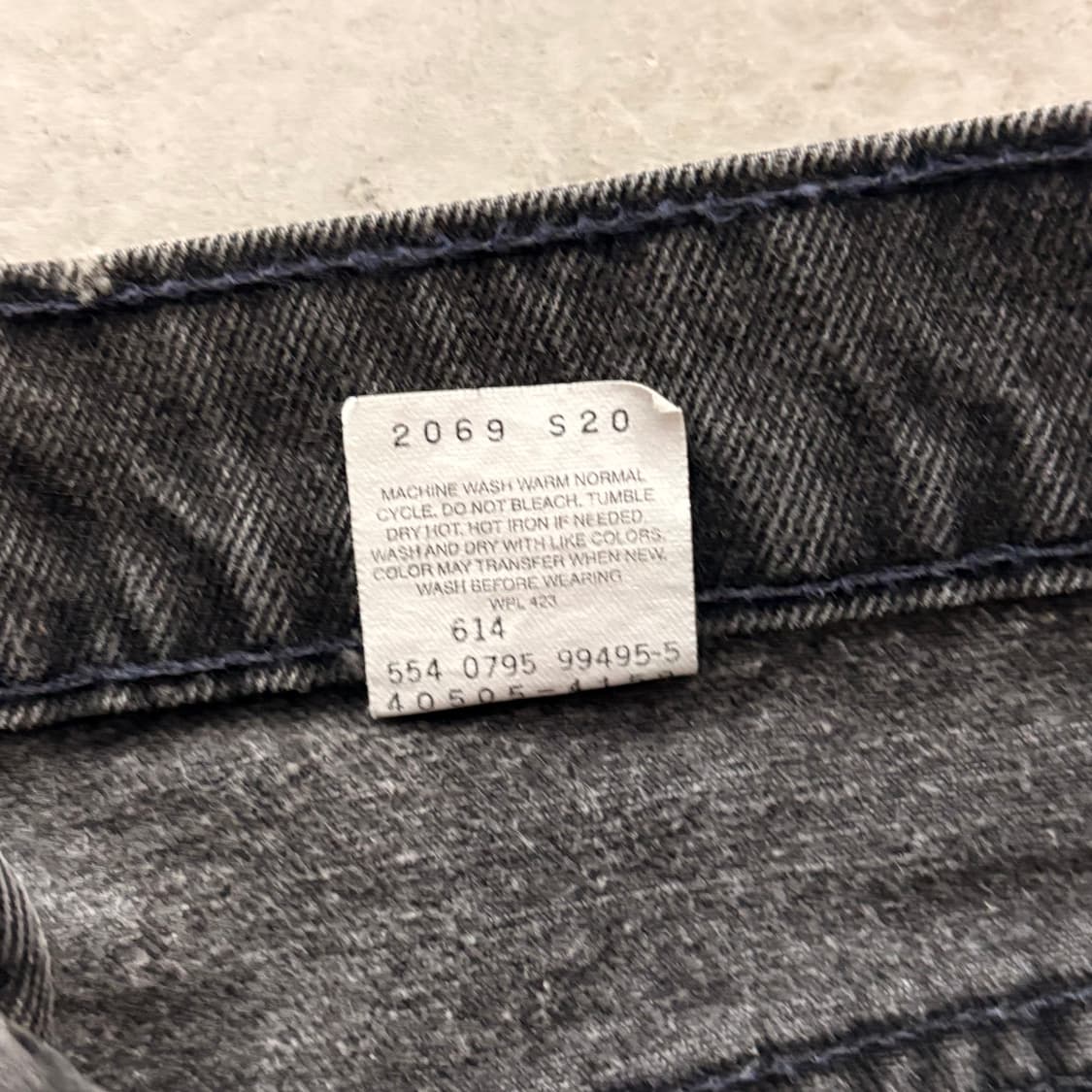 [38/32] 90s USA🇺🇸 리바이스 505 오렌지 탭 블랙 흑청 상품이미지4