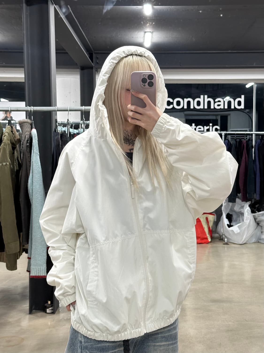 23SS 슈프림 라이트웨이트 나일론 후드 자켓 화이트 상품이미지2