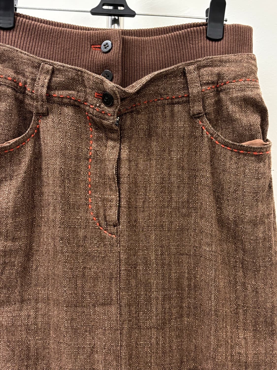 빈티지 브라운 슬릿 스커트 상품이미지5